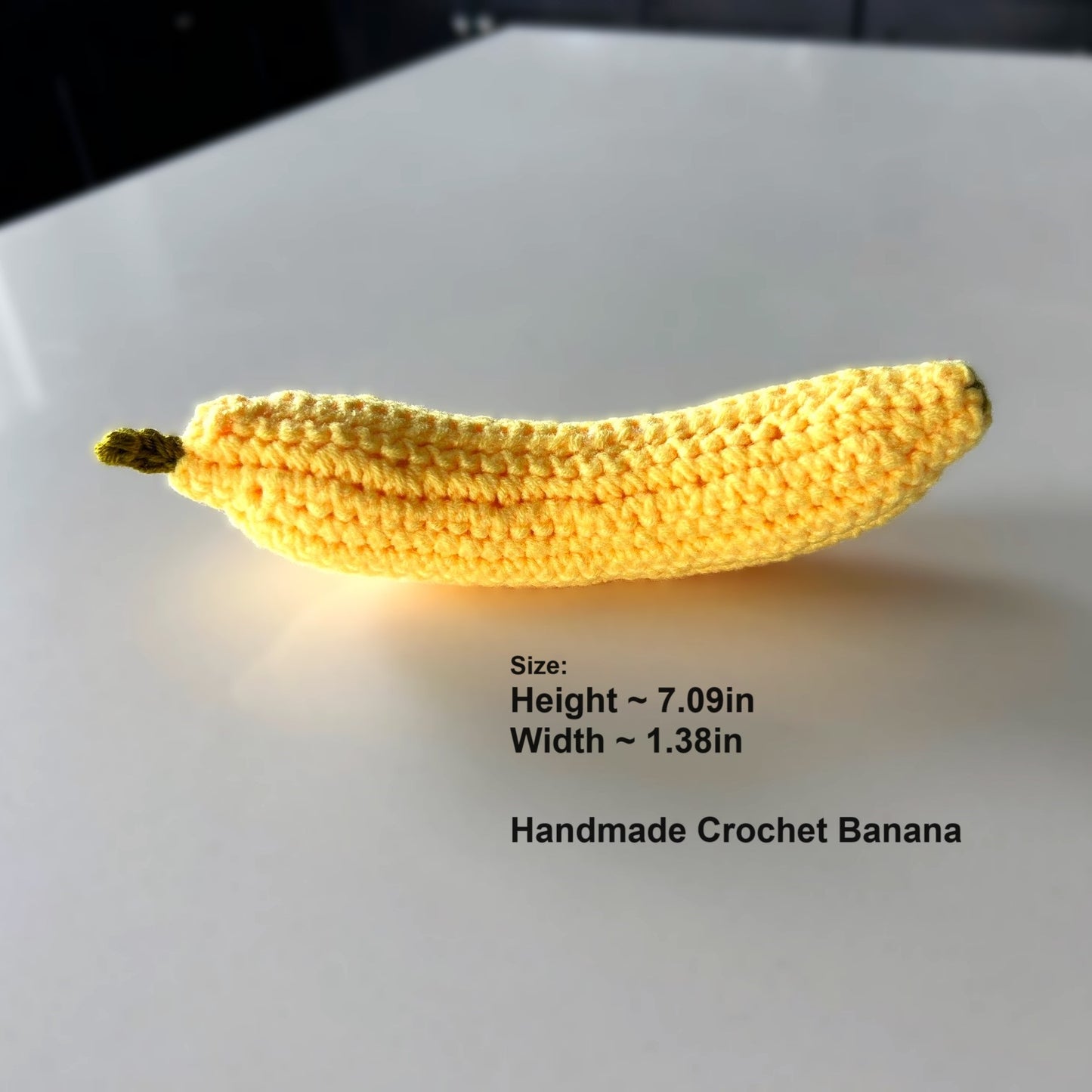 Handmade Crochet Knitted Fruit Banana Yellow - Gift for Valentine's, Birthday, Mother's Day, Office/Home Decor