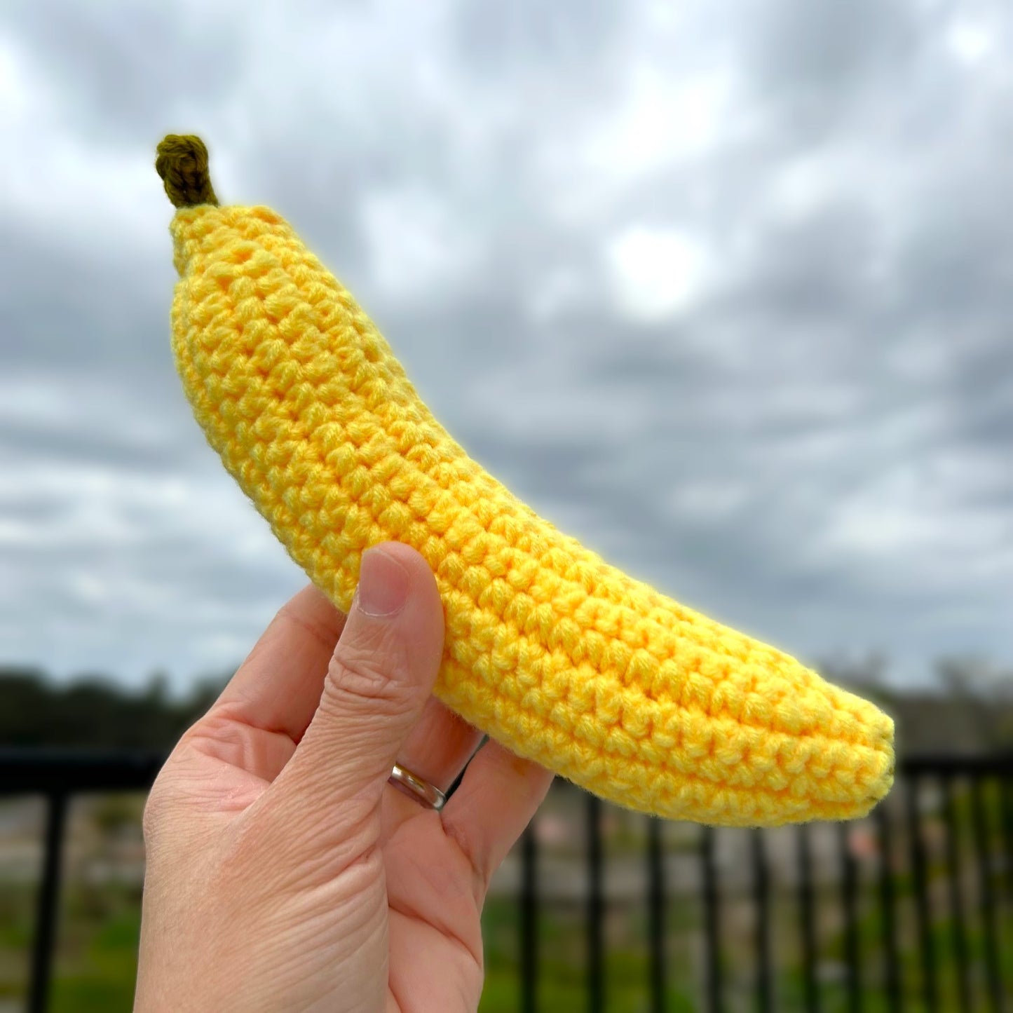 Handmade Crochet Knitted Fruit Banana Yellow - Gift for Valentine's, Birthday, Mother's Day, Office/Home Decor
