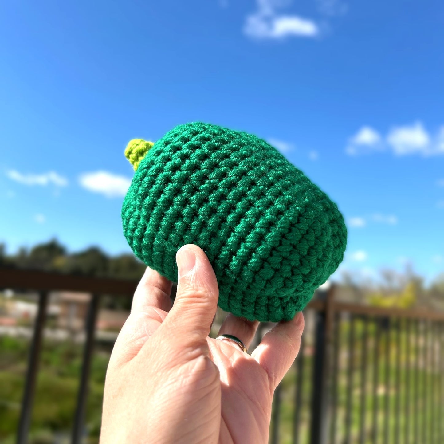 Handmade Crochet Knitted Vegetable Bell Pepper - Gift for Valentine's, Birthday, Mother's Day, Office/Home Decor