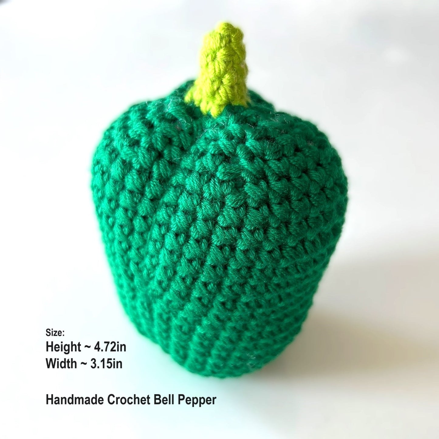 Handmade Crochet Knitted Vegetable Tomato and Yellow, Green, Red Bell Peppers - Gift for Valentine's, Birthday, Mother's Day, Office/Home Decor