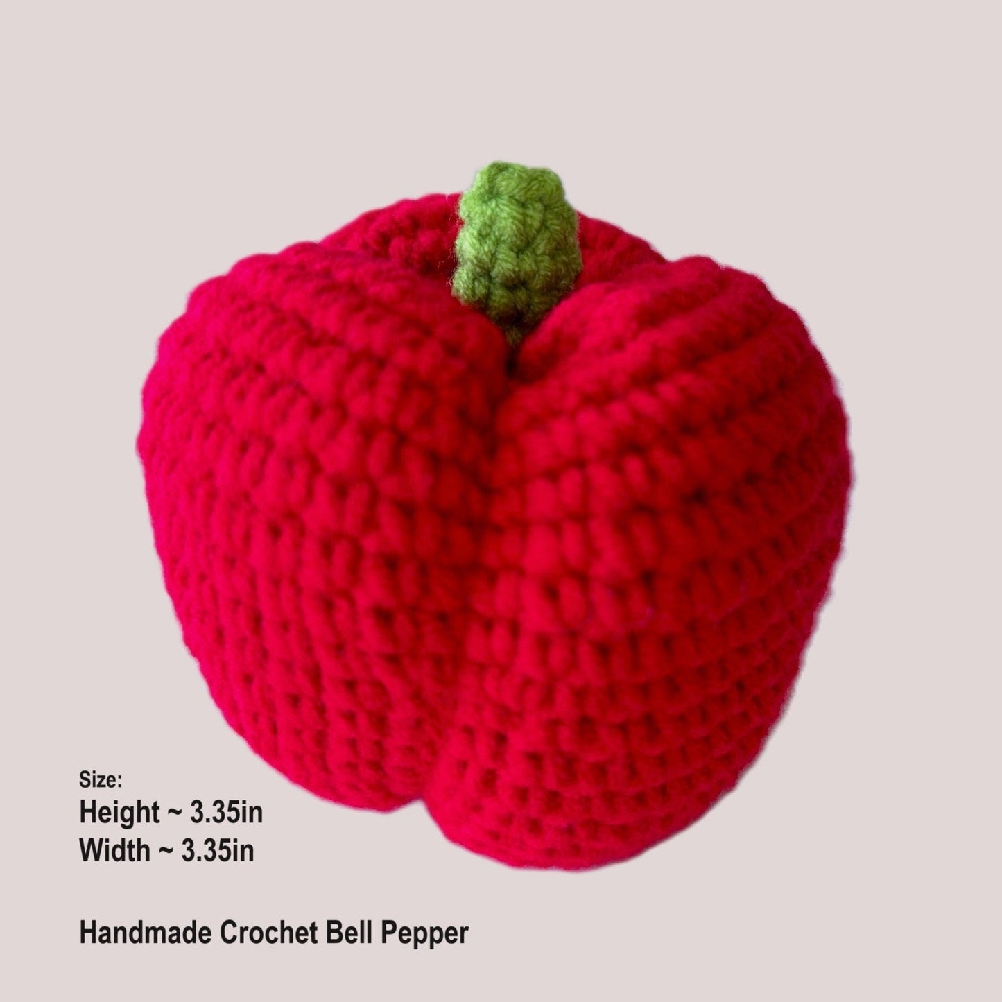 Handmade Crochet Knitted Vegetable Tomato and Yellow, Green, Red Bell Peppers - Gift for Valentine's, Birthday, Mother's Day, Office/Home Decor