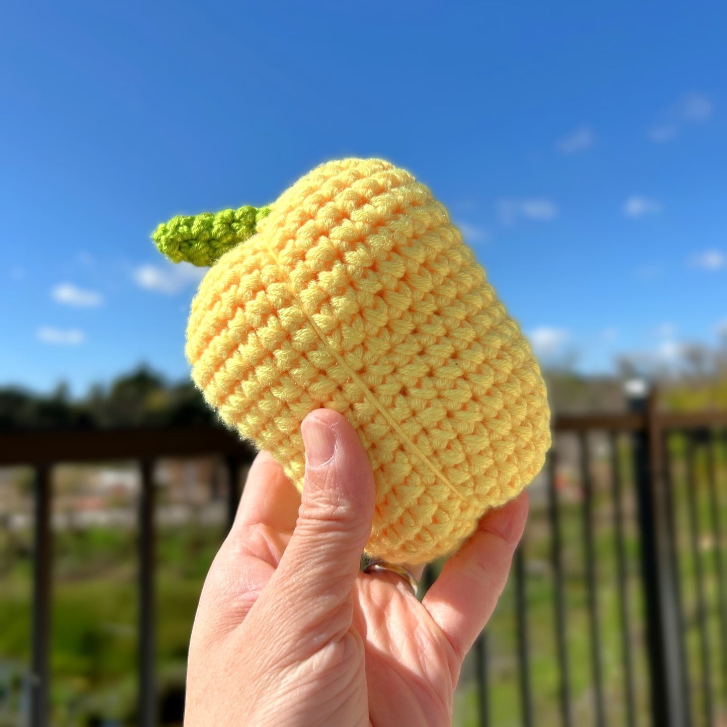 Handmade Crochet Knitted Vegetable Bell Pepper - Gift for Valentine's, Birthday, Mother's Day, Office/Home Decor