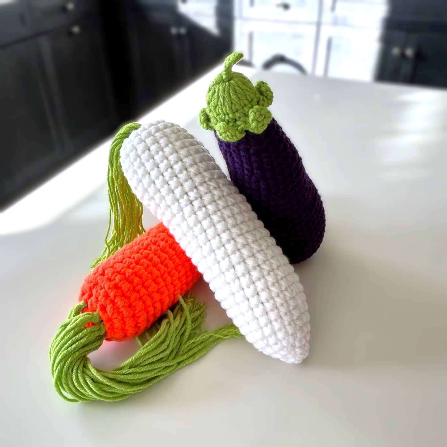 Handmade Crochet Knitted Vegetable White Radish - Gift for Valentine's, Birthday, Mother's Day, Office/Home Decor