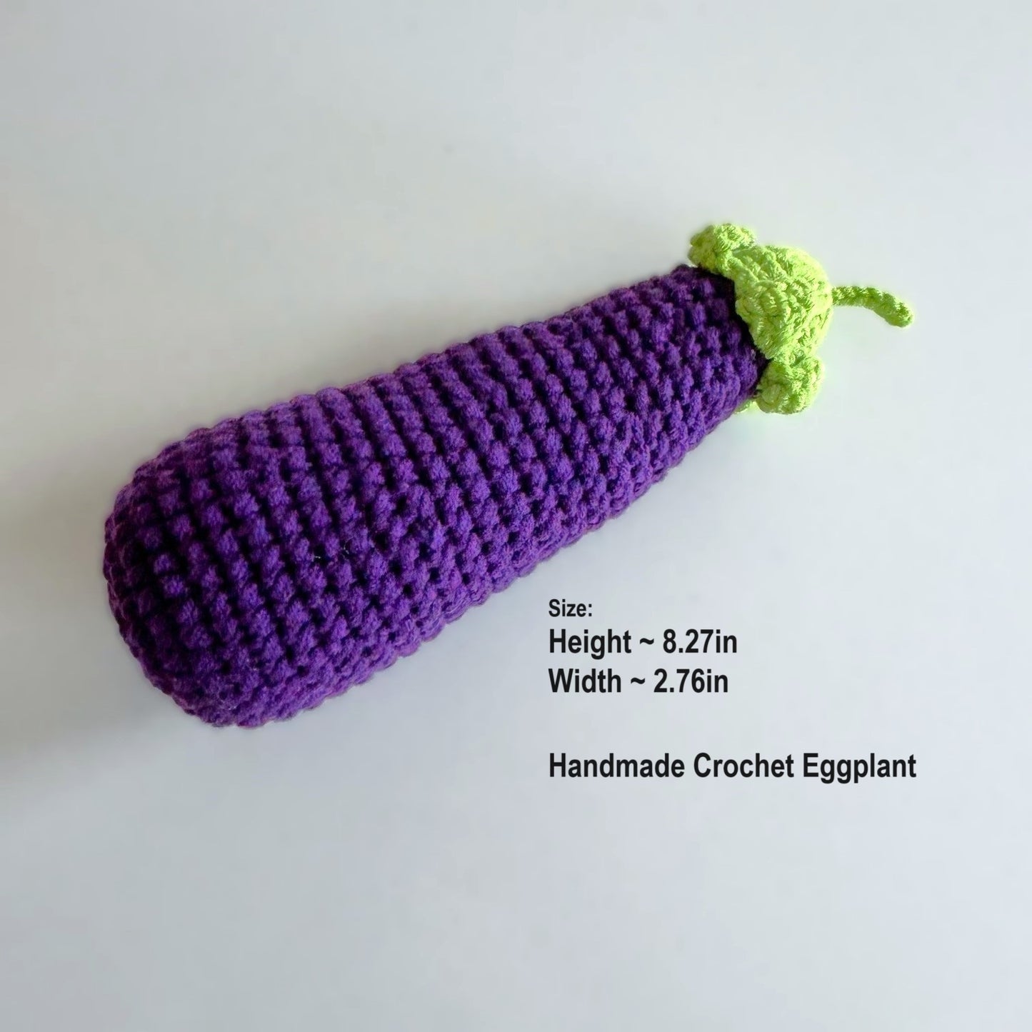 Handmade Crochet Knitted Vegetable Eggplant - Gift for Valentine's, Birthday, Mother's Day, Office/Home Decor