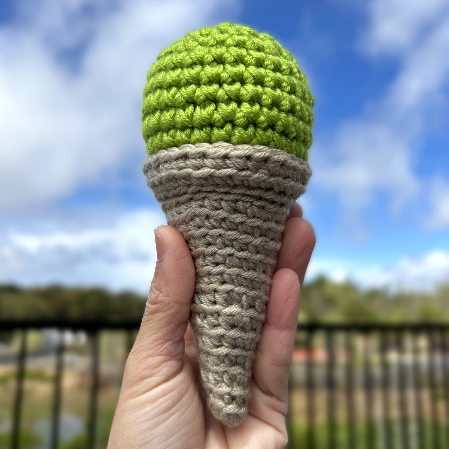Handmade Crochet Knitted Food Ice Cream - Gift for Valentine's, Birthday, Mother's Day, Office/Home Decor