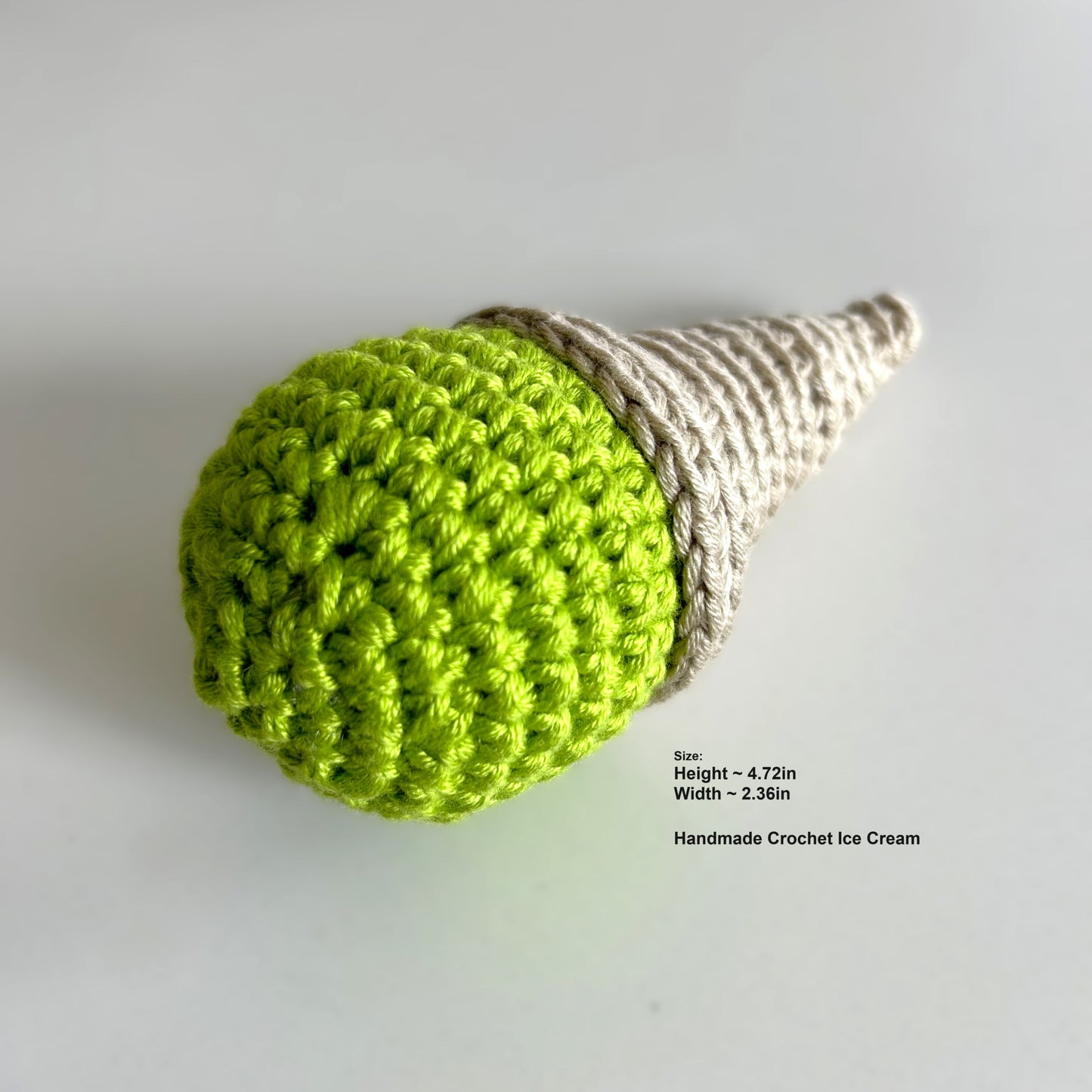 Handmade Crochet Knitted Food Ice Cream - Gift for Valentine's, Birthday, Mother's Day, Office/Home Decor