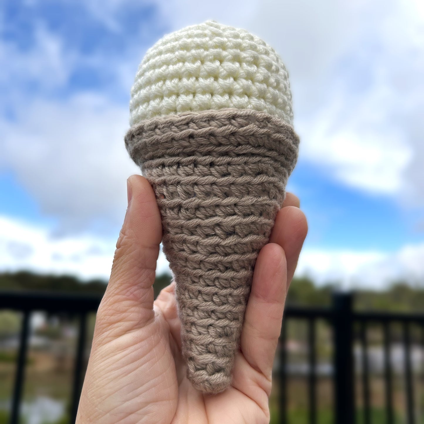 Handmade Crochet Knitted Food Ice Cream - Gift for Valentine's, Birthday, Mother's Day, Office/Home Decor