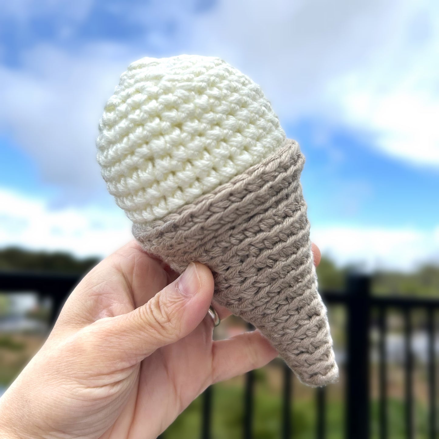 Handmade Crochet Knitted Food Ice Cream - Gift for Valentine's, Birthday, Mother's Day, Office/Home Decor