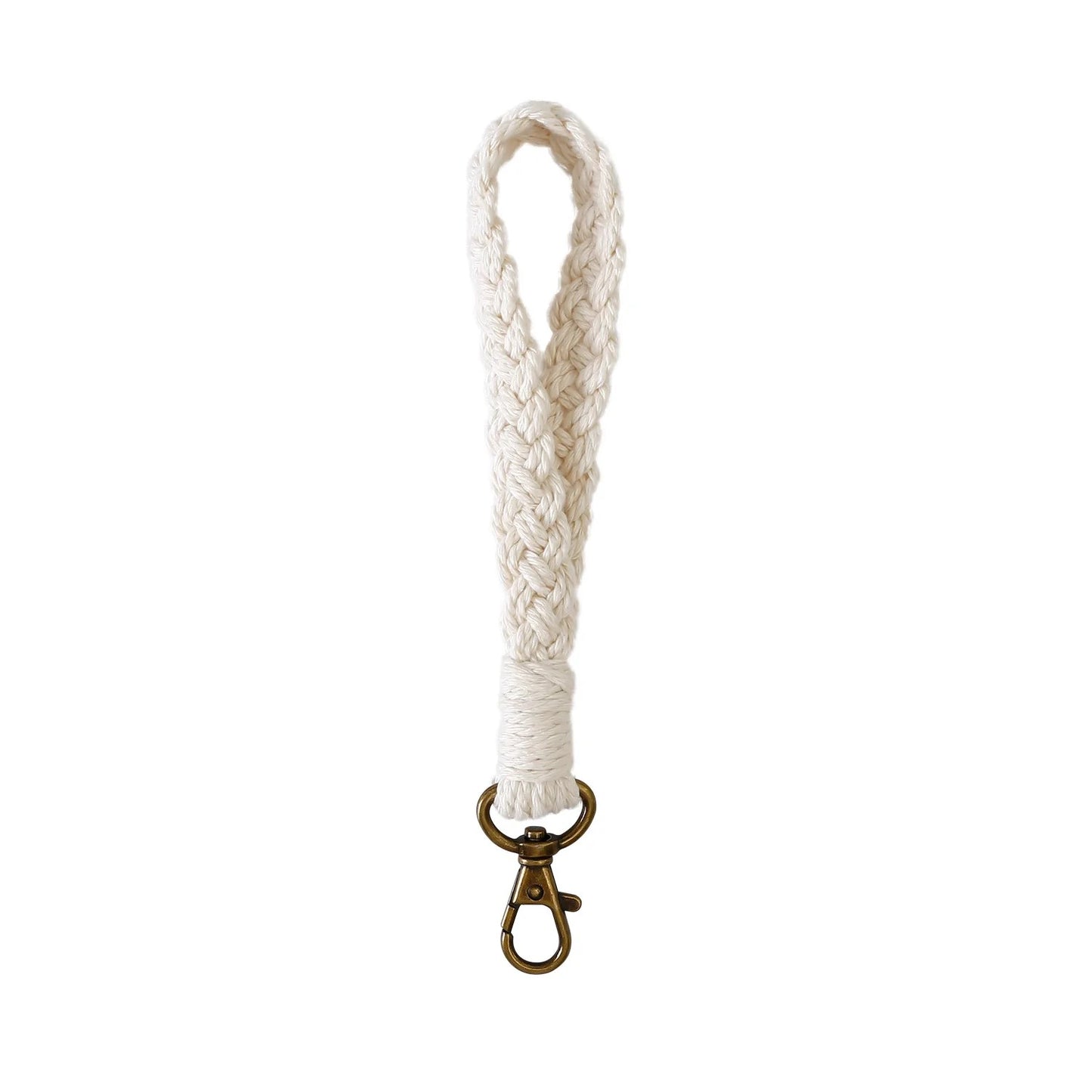 Handmade Boho Macrame Wool Yarn Rope Wristlet Lanyard Keychain Handbag Charm Gift Fashion Accessories