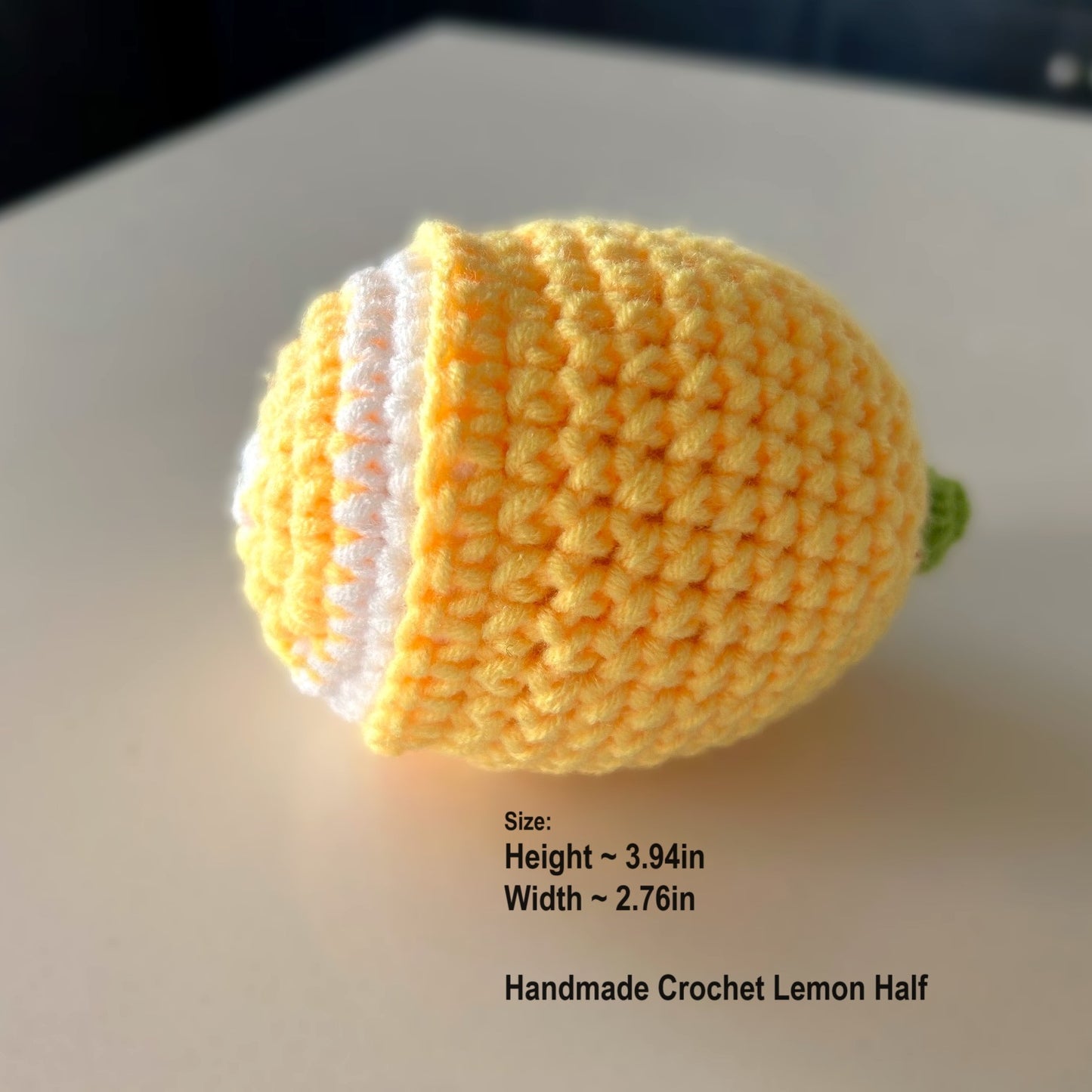 Handmade Crochet Knitted Fruit Lemon Half- Gift for Valentine's, Birthday, Mother's Day, Office/Home Decor