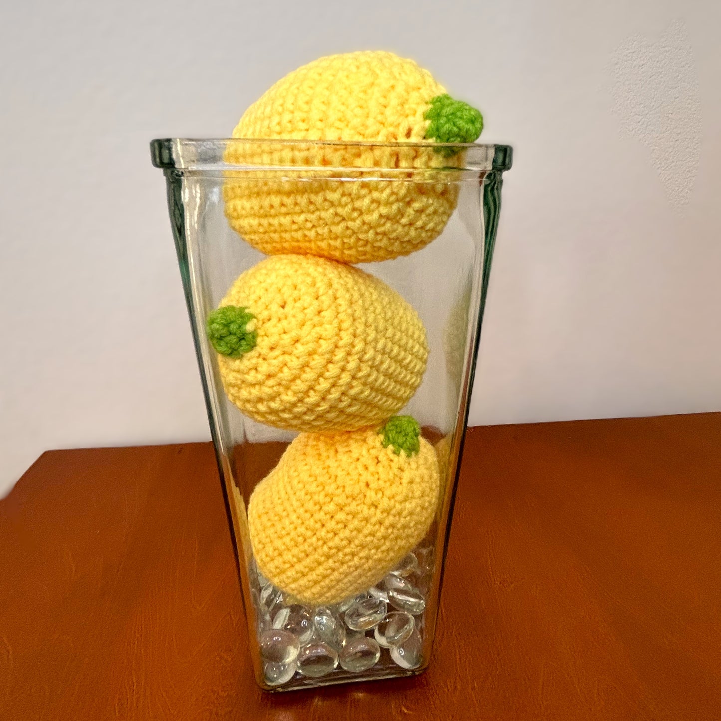 Handmade Crochet Knitted Fruit Lemon Bundle 3PCS - Gift for Valentine's, Birthday, Mother's Day, Office/Home Decor