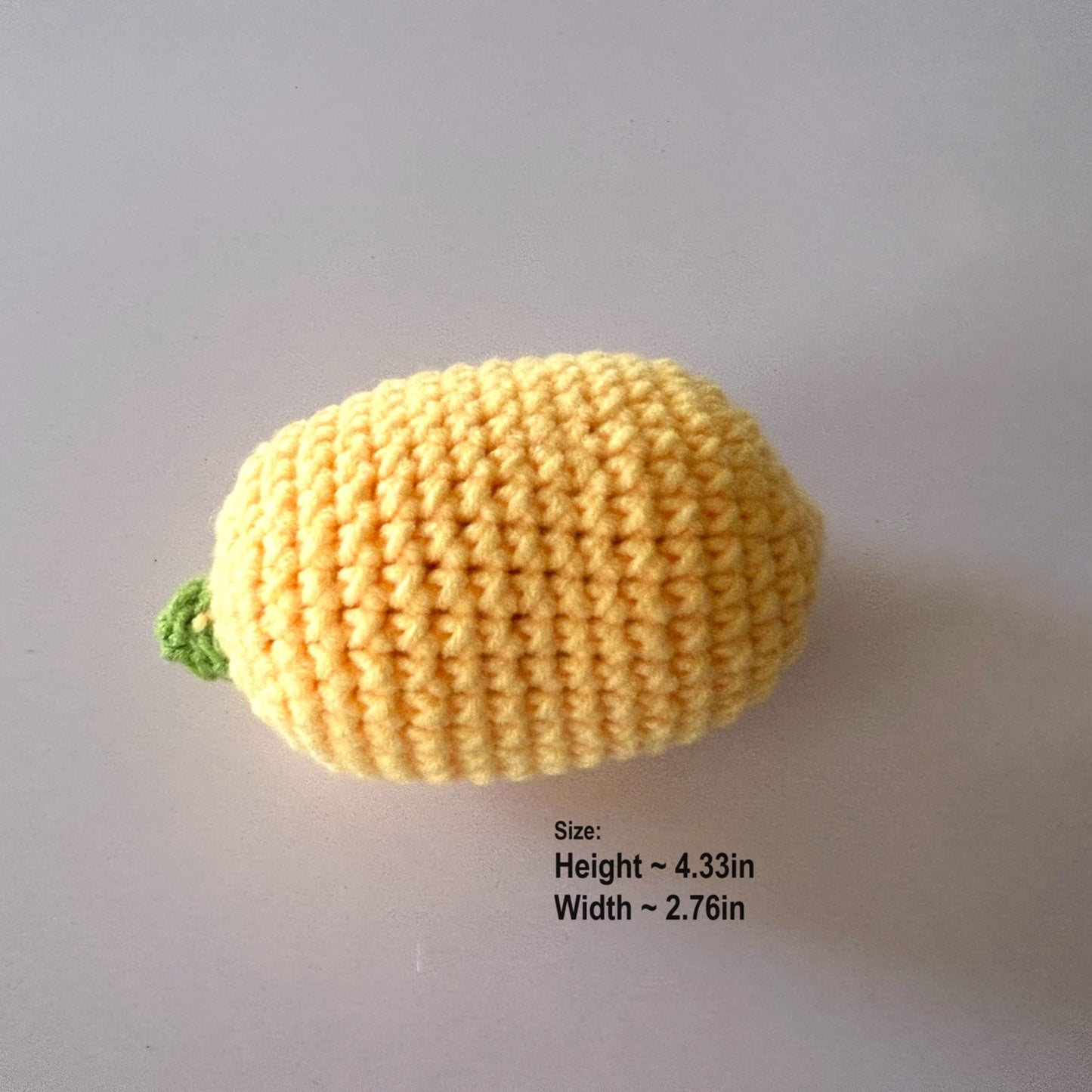 Handmade Crochet Knitted Fruit Lemon Bundle 3PCS - Gift for Valentine's, Birthday, Mother's Day, Office/Home Decor