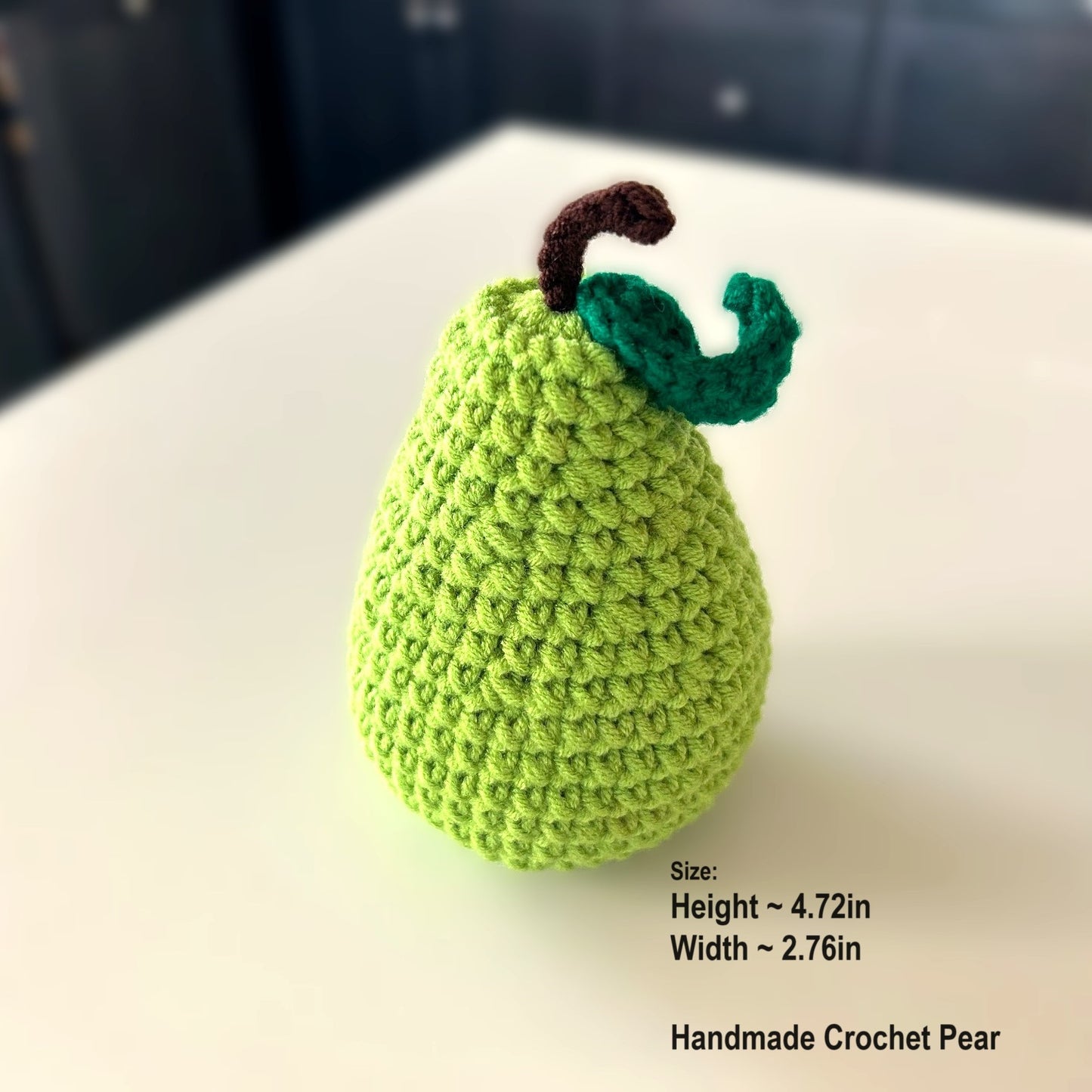 Handmade Crochet Knitted Fruit Pear - Gift for Valentine's, Birthday, Mother's Day, Office/Home Decor