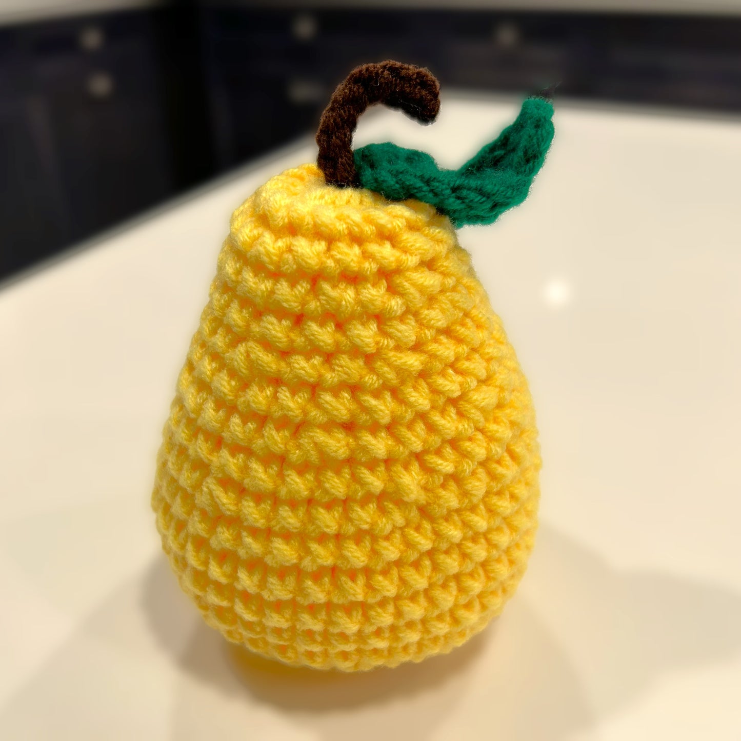 Handmade Crochet Knitted Fruit Pear - Gift for Valentine's, Birthday, Mother's Day, Office/Home Decor