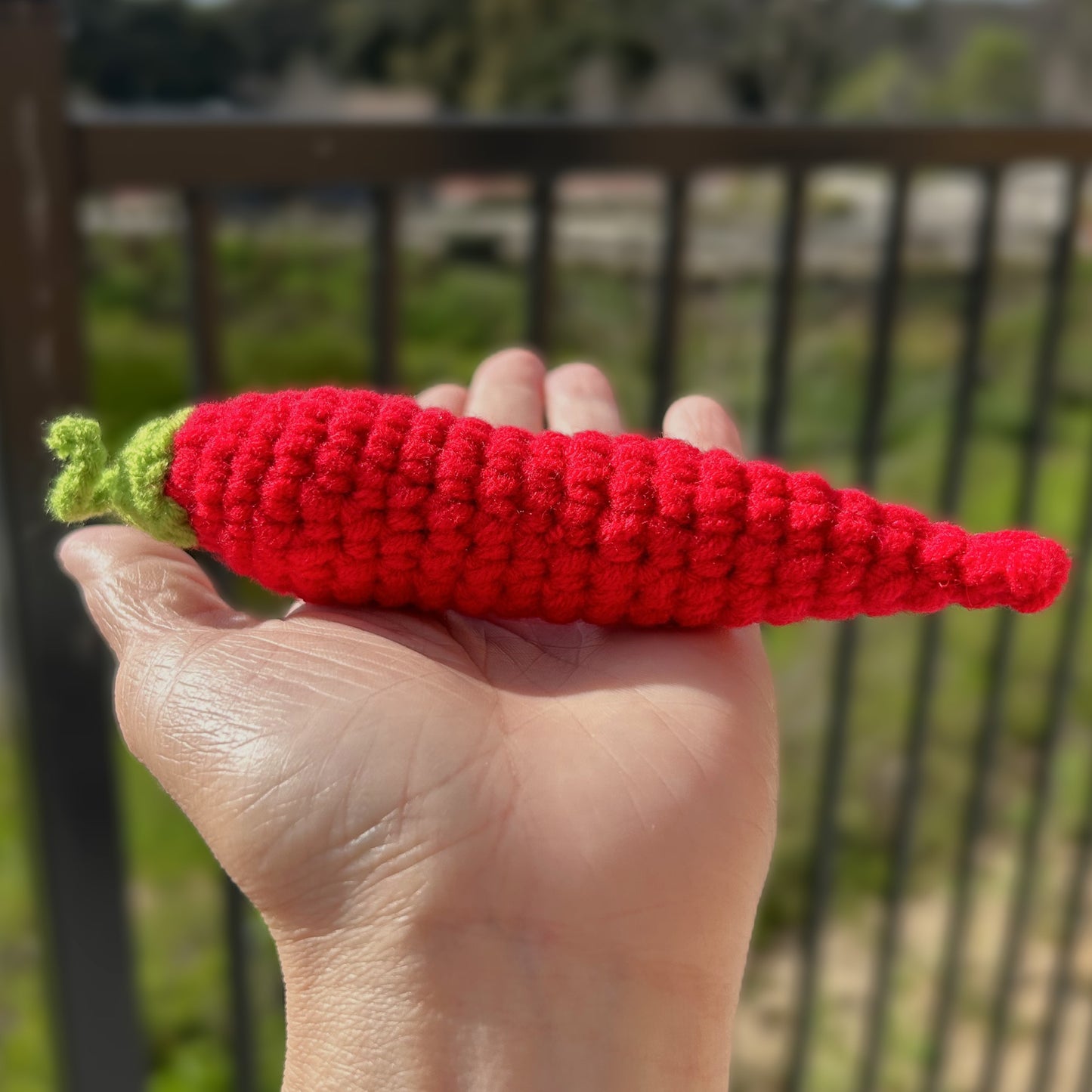 Handmade Crochet Knitted Red Chili Pepper - Gift for Valentine's, Birthday, Mother's Day, Office/Home Decor
