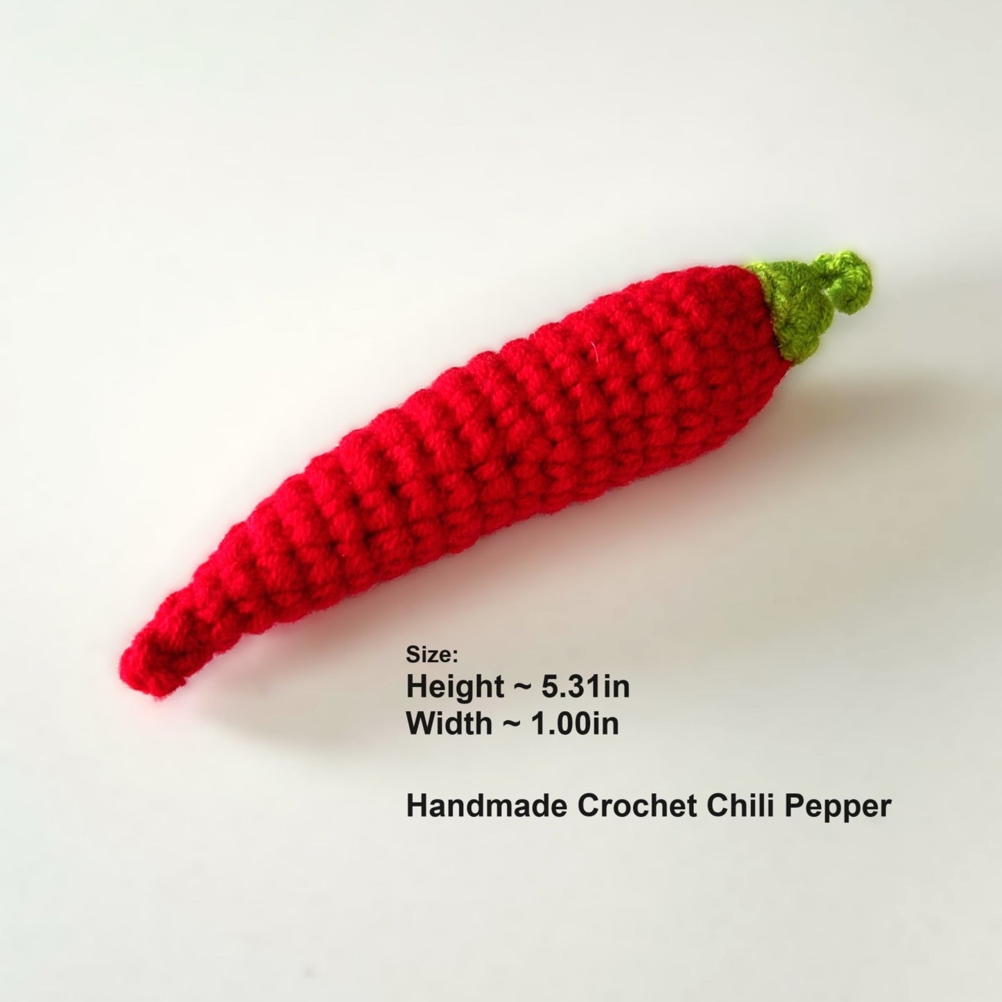 Handmade Crochet Knitted Red Chili Pepper - Gift for Valentine's, Birthday, Mother's Day, Office/Home Decor