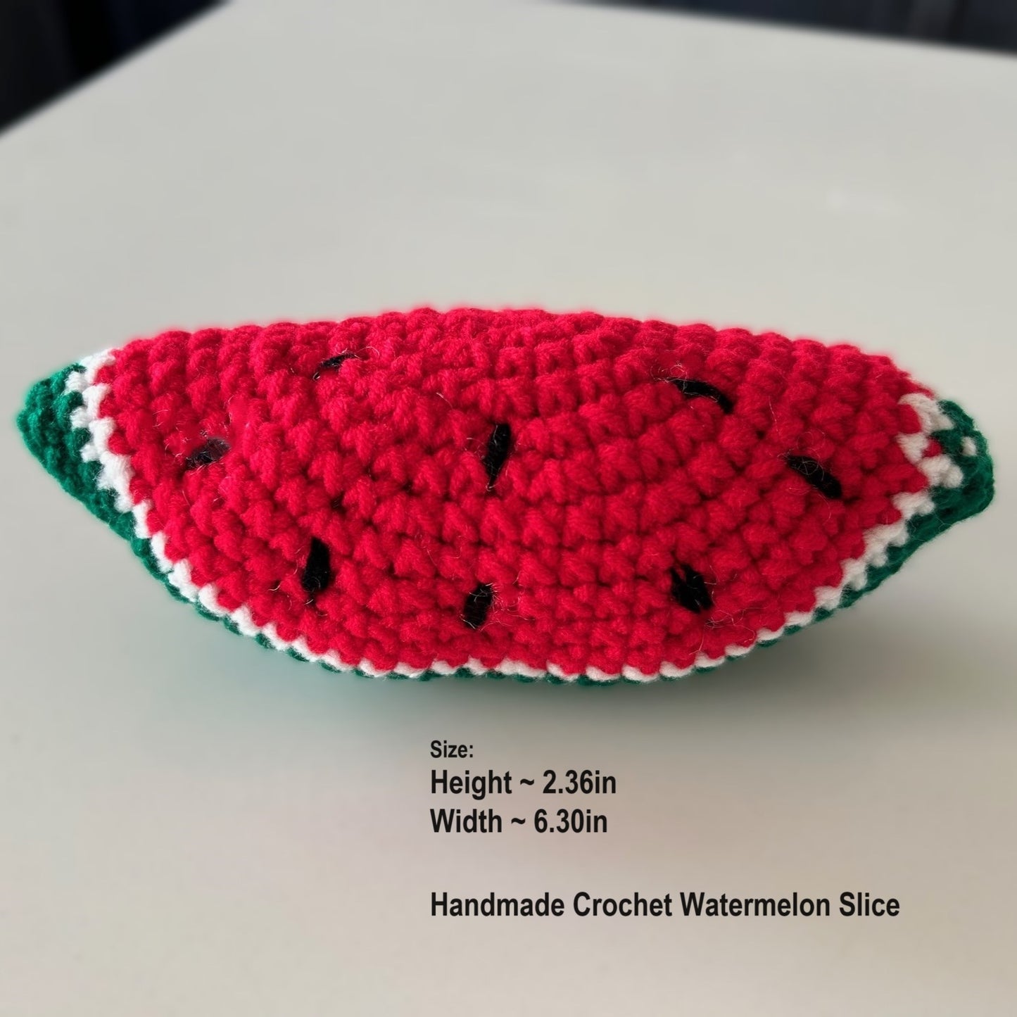 Handmade Crochet Knitted Fruit Watermelon Slice - Gift for Valentine's, Birthday, Mother's Day, Office/Home Decor