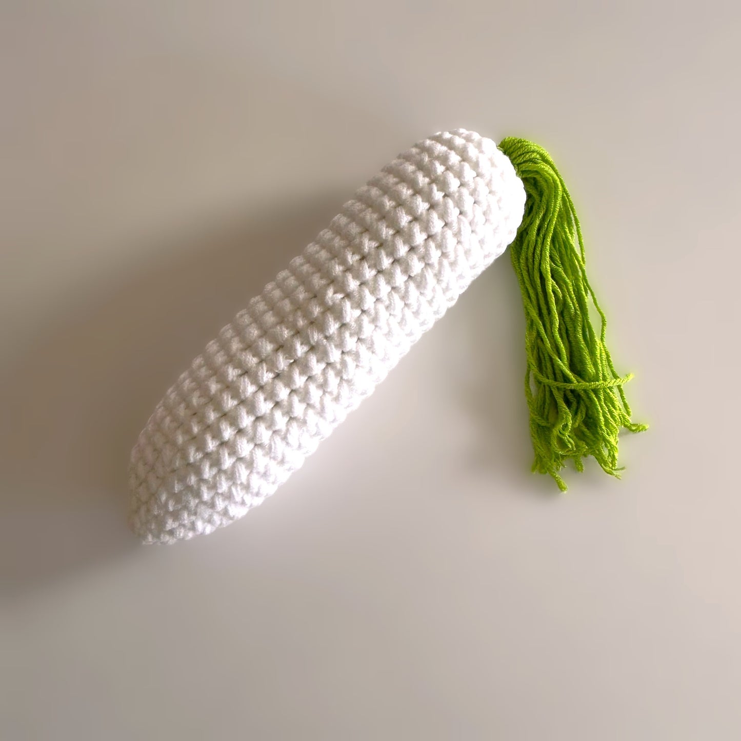Handmade Crochet Knitted Vegetable White Radish - Gift for Valentine's, Birthday, Mother's Day, Office/Home Decor
