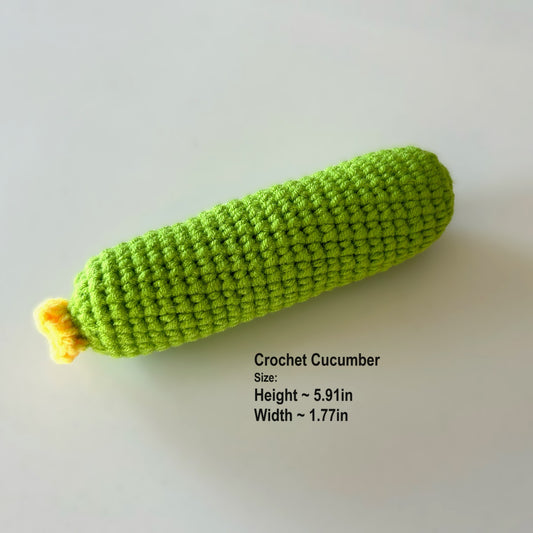 Handmade Crochet Knitted Vegetable Cucumber - Gift for Valentine's, Birthday, Mother's Day, Office/Home Decor