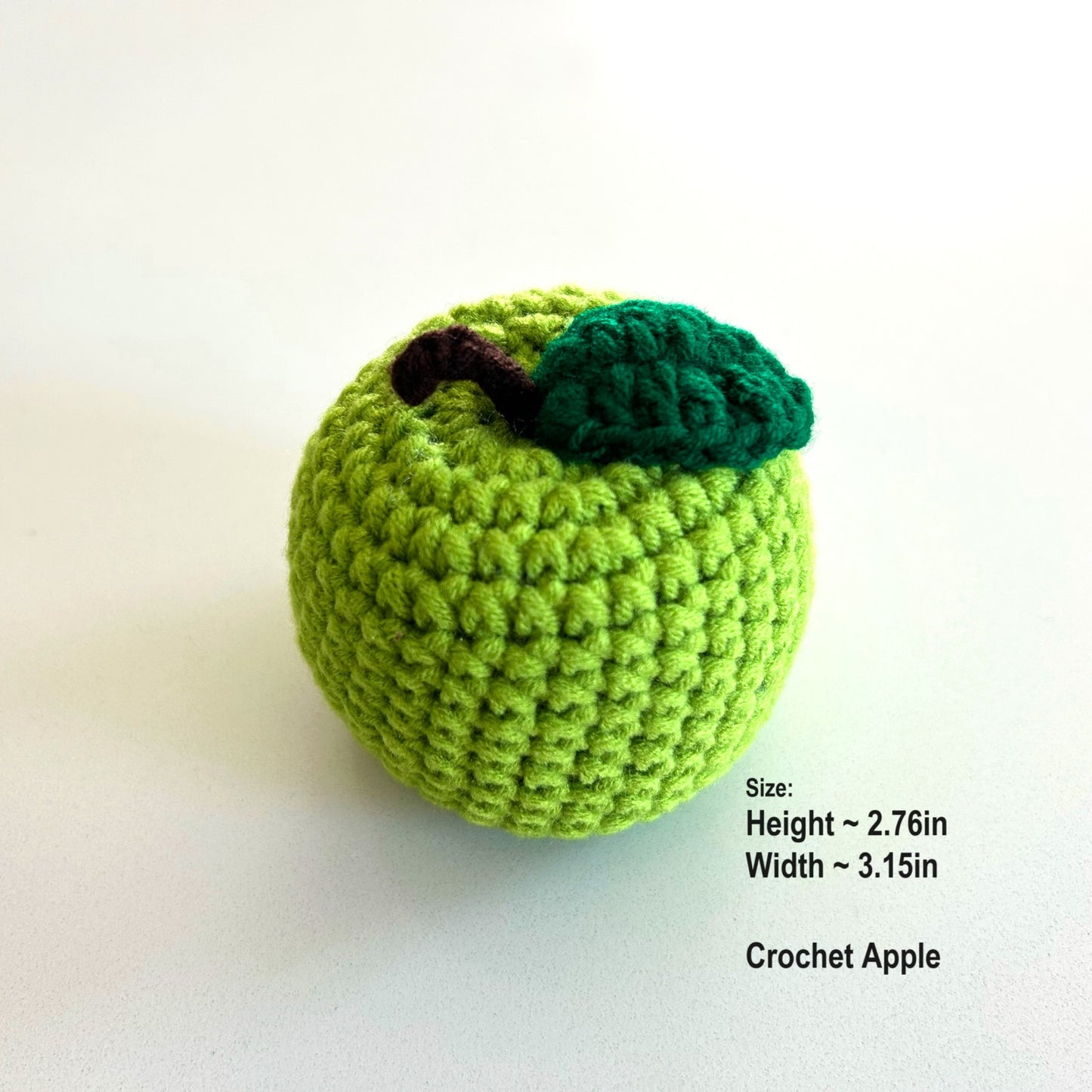 Handmade Crochet Knitted Fruit Apple - Gift for Valentine's, Birthday, Mother's Day, Office/Home Decor