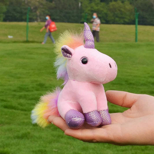 Plush Unicorn Stuffed Animal Kawaii Cartoon Cutie Key Pendant Keychain Handbag Charm Gift Fashion Accessories